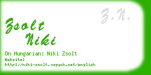 zsolt niki business card
